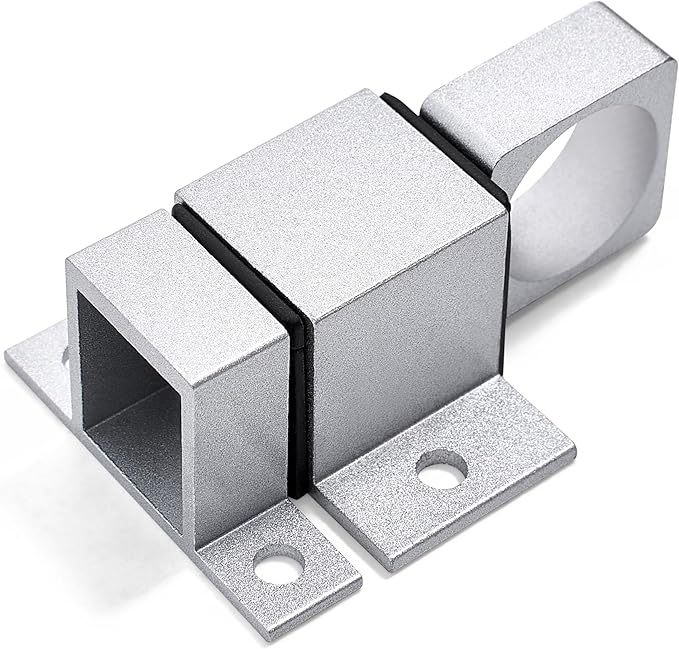 2 Packs Self-Closing Gate Latches, Silver Spring Door Lock, Aluminum Alloy Security Latch for Windows, Cabinets & Gates