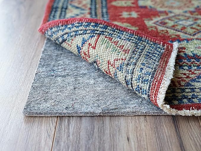 RUGPADUSA - Dual Surface - 5'10" x 8'10" - 1/4" Thick - Felt + Rubber - Non-Slip Backing Rug Pad - Safe for All Floors