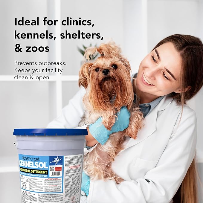 ATP KennelSol 1-Step Kennel Cleaner - 5 Gallons Liquid Disinfectant, Effective Against Bacteria and Viruses, Deodorizer Wintergreen Scent by Alpha Tech Pet