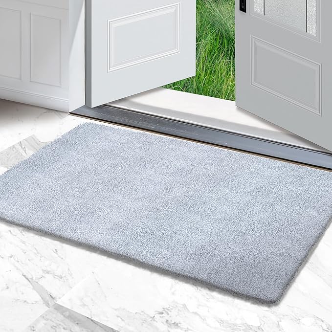 Premium Microfiber Indoor Door Mat – 32"x48" Washable Entry Mat, Non-Slip, Waterproof Backing, Super Absorbent, Low Profile Entryway Doormat for Indoor Entrance