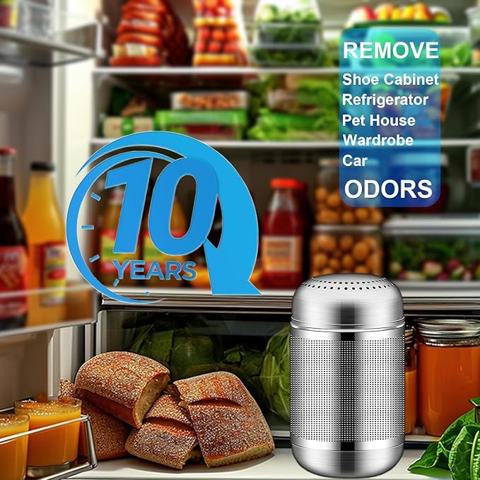 Refrigerator Deodorizer Refrigerator Odor Eliminator Fridge Deodorizer Compact Size Potable Deodorizer Odor Eliminator Lasts for 10 Years