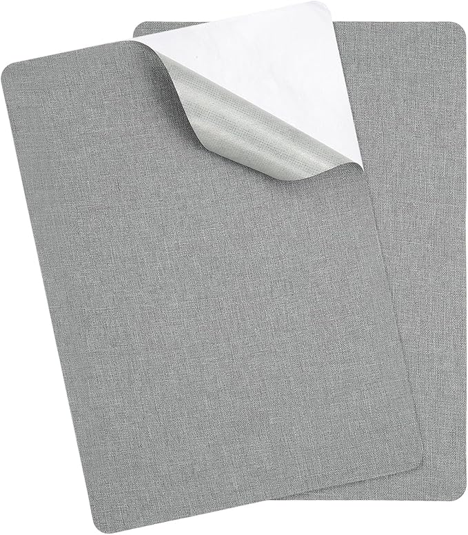 PATIKIL 8x11 Inch Linen Repair Patches, 2Pcs Self-Adhesive Fabric Patch for Sofas Tote Bags Furniture Car Seats Clothes Tents, Light Blue