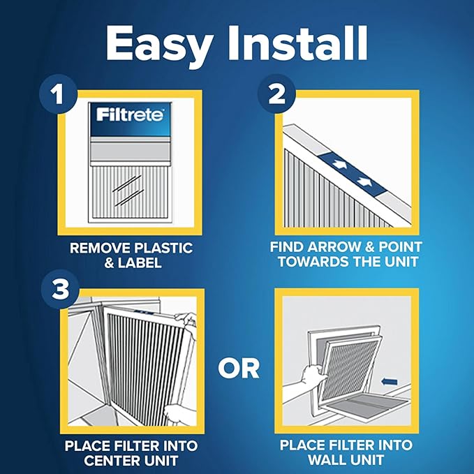 Filtrete 14x36x1 AC Furnace Air Filter, MERV 11, MPR 1000, Micro Allergen Defense, 3-Month Pleated 1-Inch Electrostatic Air Cleaning Filter, 6 Pack (Actual Size 13.88x35.9x0.81 in)