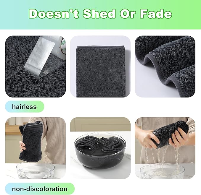 JOYMOOP Microfiber Towels for Cars, 3 Pack 35.4" x 23.6" Car Drying Towel, Dark Gray Reusable Car Towel, Quick Drying Car Microfiber Cleaning Cloth for RVs, SUVs, Trucks