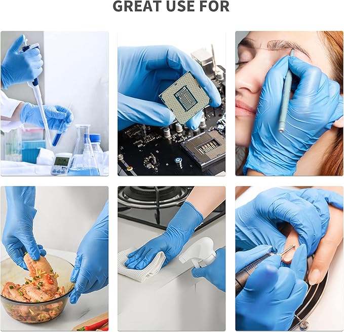 Daddy's Choice Nitrile Gloves 100Pcs 1000 Pcs Disposable Blue, Small/Medium/Large/XLarge, No Latex No Powder