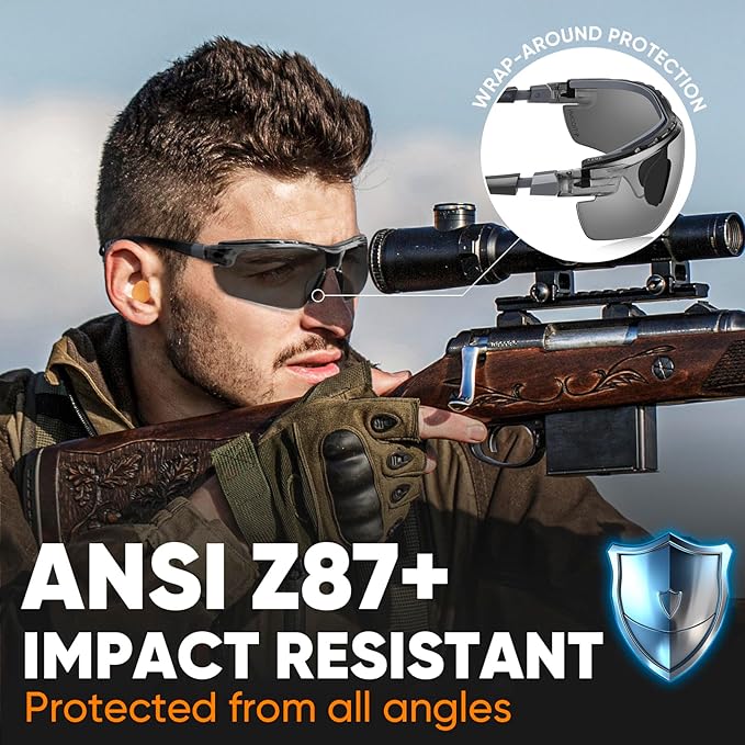 TICONN Anti-Fog Safety Glasses for Men and Women, ANSI Z87.1 Scratch Proof Eye Goggles with Adjustable Arms and UV Protection
