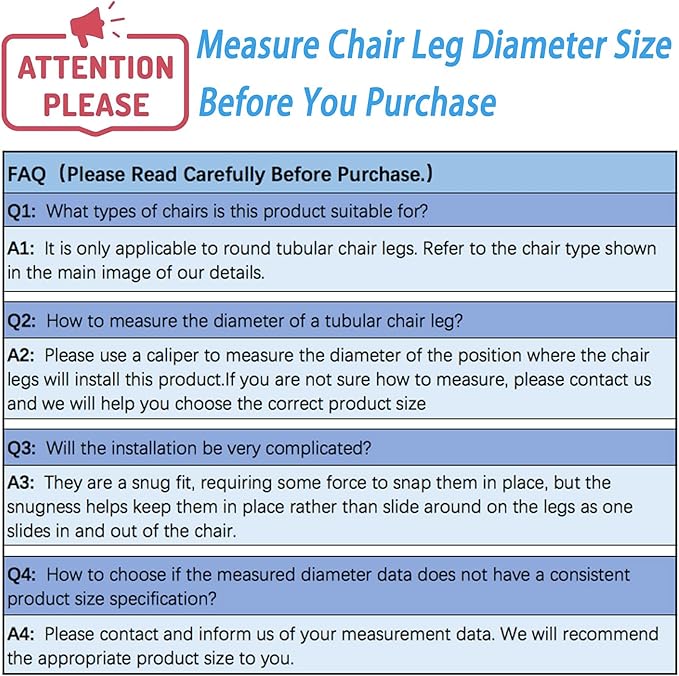 Rectangle U Shaped Chair Leg Tips Caps with Felt Pads,Furniture Feet Protector Slide Smoothly Glides No Scratches No Noise Protect Hardwood Floor,Fit 16mm(5/8inch) Diameter Tubular Leg (Black 8PCS)