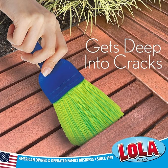 LOLA Whisk Broom, Hand Brush, 6 Pack, Durable Bristles, Whisks Away Dirt & Debris, Compact, Hang Hole for Easy Storage, Indoor/Outdoor
