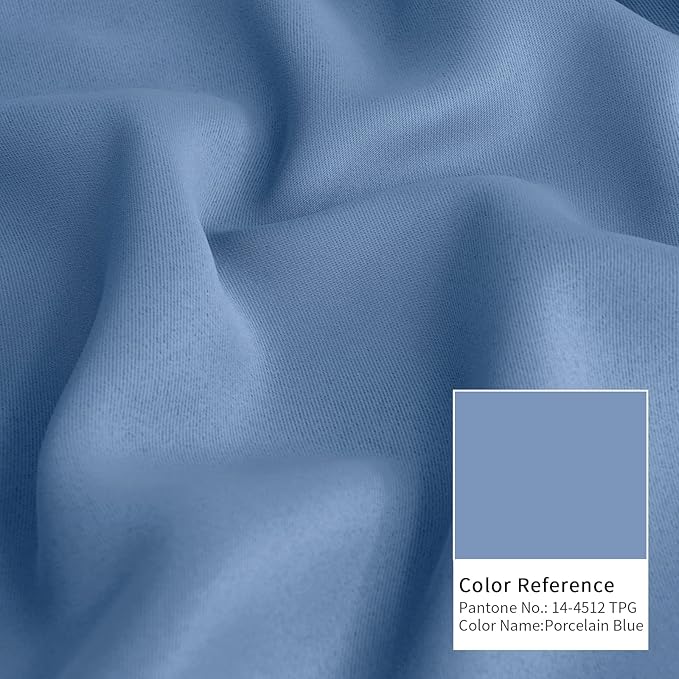BGment Denim Blue Curtains 84 Inches Length for Living Room - Pocket Thermal Insulated Room Darkening Drapes for Bedroom Kids Nursery Dining, 42 x 84 Inch, 2 Panels