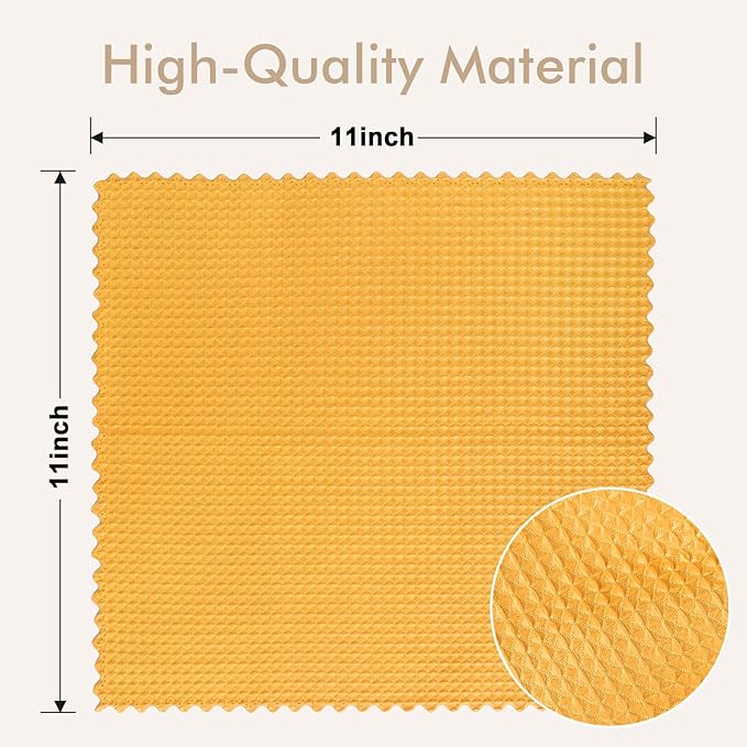 AIDEA Microfiber Glass Cleaning Cloth 12PK, Lint Free Cloth Polishing Cleaning Rags, Stainless Steel Wipes, Kitchen Dishcloths, Microfiber Towels for Car Detailing, Window, Home, 11×11"
