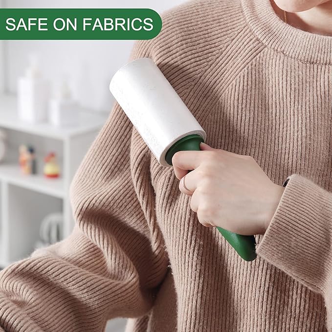 Fedicelly Lint Rollers Pet Hair Extra Sticky Clothes,Cat Dog Hair Remover Laundry Furniture Carpet,Total 800 Sheets Lint Remover Brush for Couch Green