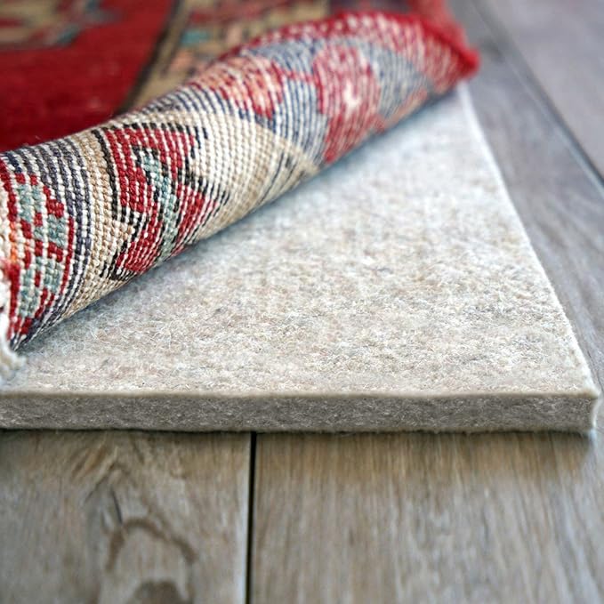 RUGPADUSA - Eco-Plush - 9'x12' - 1/2" Thick - 100% Felt - Luxurious Cushioned Rug Pad - Available in 3 Thicknesses, Many Custom Sizes