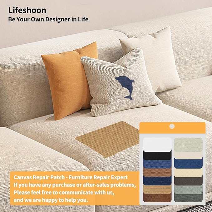 Fabric Repair Patches, 17X158 Inch Canvas Self-Adhesive Fabric Patches Tape Durable, DIY Large Canvas Repair for Sofa, Couches, Furniture, Chair, Clothing （17X158 Inch, Grey）