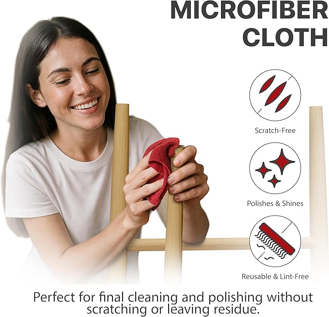 X-Protector Furniture Pads Preparation Set - Includes Metal File, Microfiber Cloth & 20 Cleaning Wipes - Furniture Surface Prep Kit for Easy Installation of Furniture Pads!