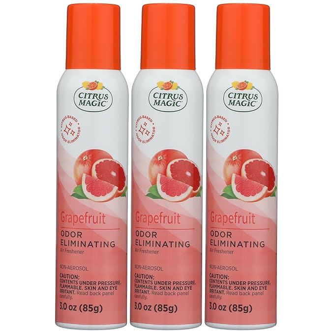 Citrus Magic Odor Eliminating Air Freshener Spray, Grapefruit, 3-Ounce, Pack of 3