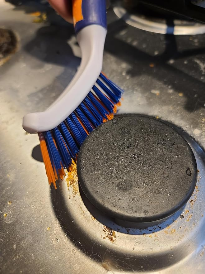 Bring It On Grout Cleaning Brush – Crevice Cleaning Brush with Stiff Nylon Bristles – Heavy-Duty Grout and Tile Cleaner Brush – Scrubbing Brush for Corners, Bathroom, Kitchen, Crevice Gaps