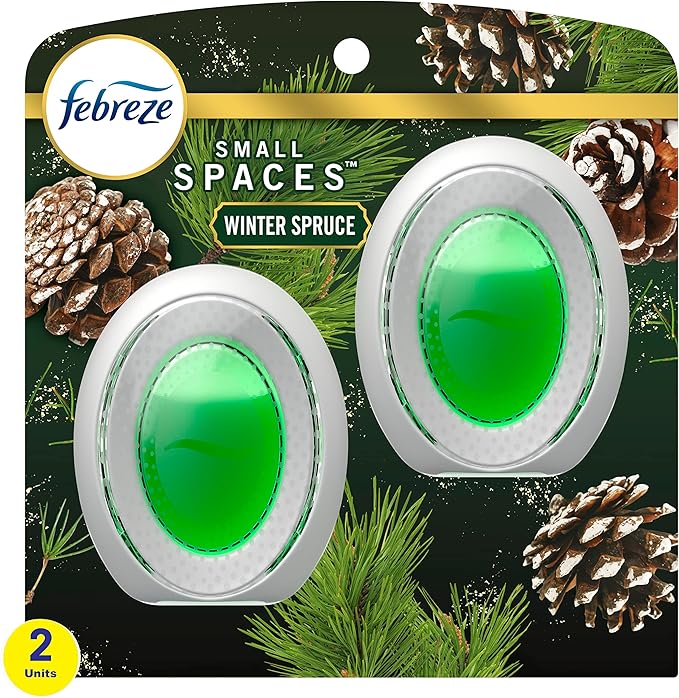 Febreze Small Spaces Air Freshener Limited Edition Scents (Winter Spruce, 2 Pack)