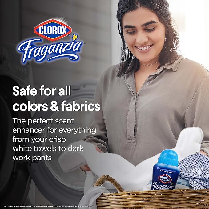 Clorox Fraganzia Laundry Scent Booster Crystals in Linen Scent - Scented In-Wash Freshener Beads for Fresh, Clean, Great Smelling Clothes and Linens, 70 Oz