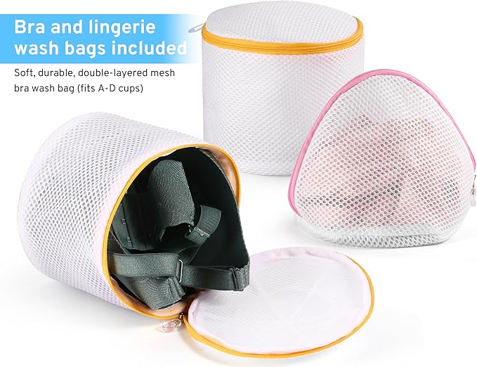 Ultimate 7 Pack 6 Size Mesh Laundry Bags Set for Delicates with AUTO-Lock Zipper, Lingerie Bags for Washing Delicates, Laundry Bags Mesh Wash Bags, Delicates Laundry Bag for Jeans,Blouse,Stocking,Bra