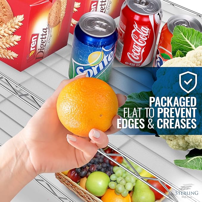 Sterling Shelf Liners for Wire Shelf System - Plastic Wire Shelving Shelf Mats - Clear, 24x48 Inch 4pcs
