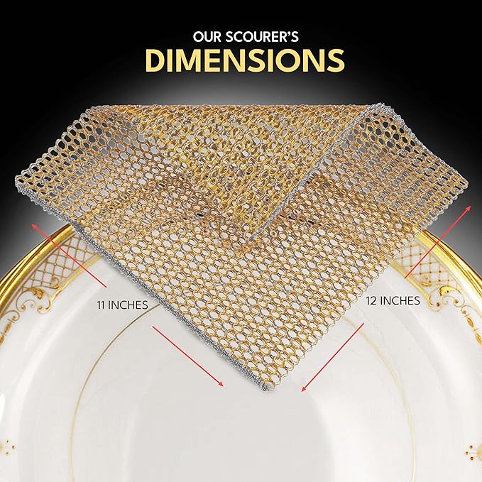 Heavy Duty Dish Scrubbers - Non Scratch Scouring Pads - Odorless and Long Lasting - Replace Sponges for Dish Washing, Scrubbing & Scouring - Kitchen, Floor and Bathroom Usage - Made in Korea (24 Pcs)