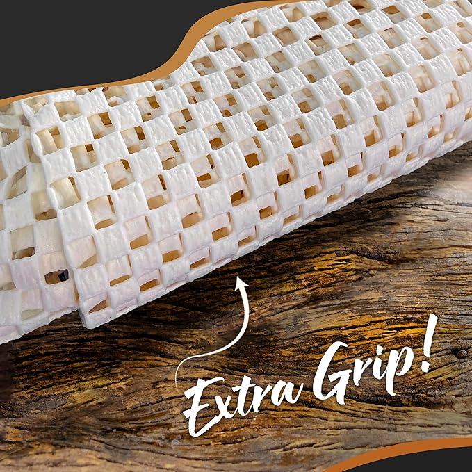 Nevlers 2 ft x 60 ft White Non Slip Rug Gripper Roll for Runners, Larger Rugs & Carpets | Strong Suction Non Skid Rug Pad for All Hard Surface Flooring | Breathable PVC Carpet Pad Anti Slip Rug Grips