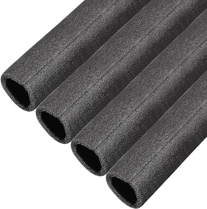 uxcell Foam Tube 1.64 Ft Length 1.17in ID 1.56in OD Hollow Pipe Cover for Protecting Pipes and Heat Preservation Black 4 Pack