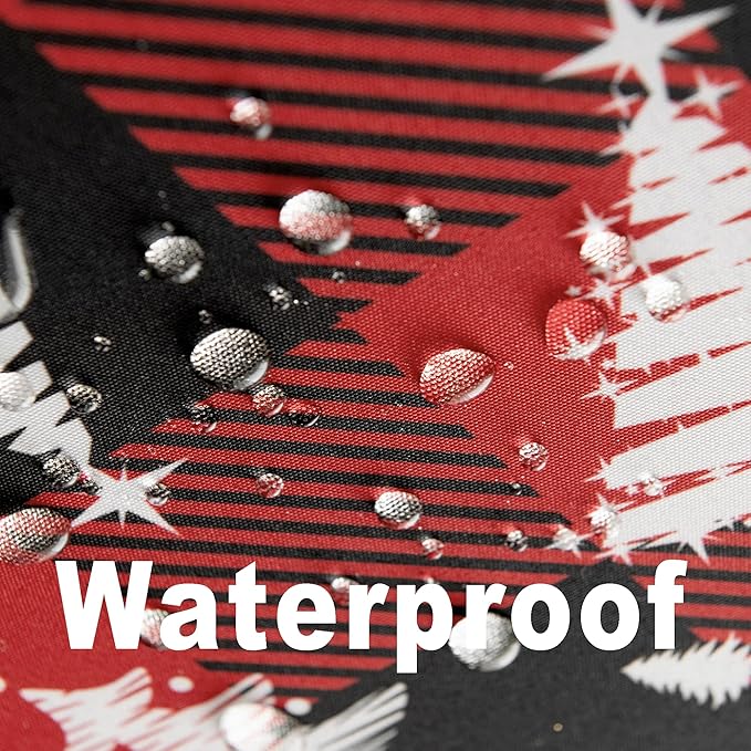 Gingham Xmas Tablecloth Fabric - Oblong 58x120 Water Resistant Christmas Tree Plaid Table Cloth for Indoor/Outdoor Use - Red Tabletop Cover Perfect for Birthday, Picnics, Gardens
