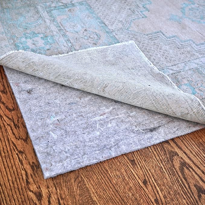 RUGPADUSA - Dual Surface - 7'10" x 9'10" - 1/8" Thick - Felt + Rubber - Non-Slip Backing Rug Pad - Adds Low-Profile Comfort and Protection