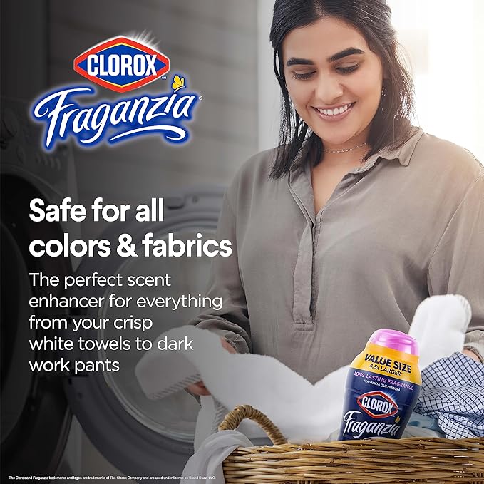 Clorox Fraganzia Laundry Scent Booster Crystals in Spring Scent - Scented In-Wash Freshener Beads for Fresh, Clean, Great Smelling Clothes and Linens, 70 Oz
