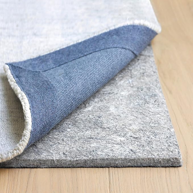 RUGPADUSA - Dual Surface - 8'x11' - 1/2" Thick - Felt + Rubber - Non-Slip Backing Rug Pad - Adds Comfort and Protection - for Hard Surface Floors