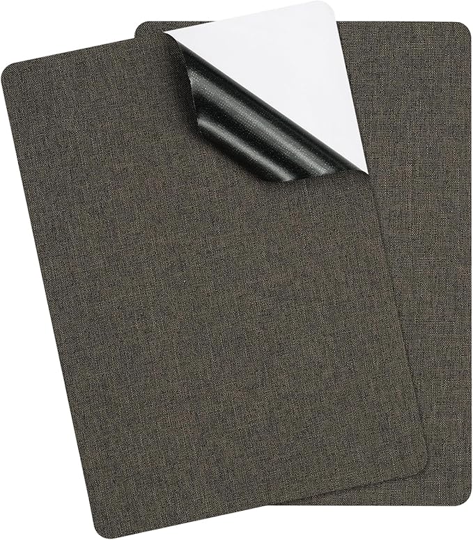 PATIKIL 8x11 Inch Linen Repair Patches, 2Pcs Self-Adhesive Fabric Patch for Sofas Tote Bags Furniture Car Seats Clothes Tents, Dark Gray