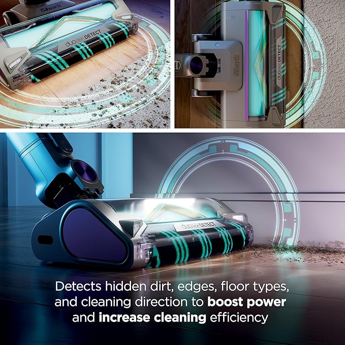 Shark Cordless Vacuum Cleaner with HEPA Filter, PowerDetect Clean & Empty, Powerful Suction, Auto-Empty System, Pet Hair Pickup, Carpets & Hardfloor, Dark Gray, IP3251