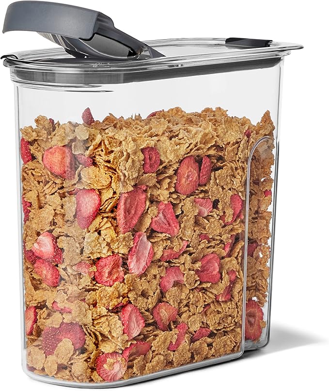 Rubbermaid Brilliance Airtight Cereal Food Storage Container, Shatterproof, BPA-Free and Dishwasher-Safe, 32oz Capacity