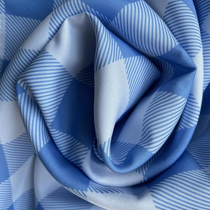 Classic Gingham Tablecloth Fabric - Oblong 58x120 Water Resistant Chequered Pattern Table Cloth for Indoor/Outdoor Use - Tabletop Cover for Birthday, Picnics, Gardens, and Parties