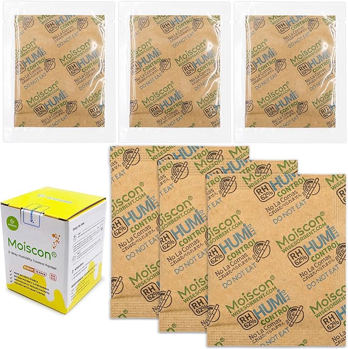 960 Pack 62% Size 8 Two-Way Humidity Control Packs, 8 Gram for Storing 1 oz, Moisture Control Packets Individually Wrapped
