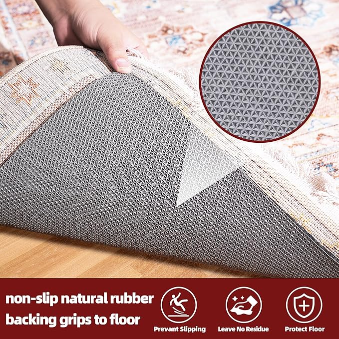 BAGAIL Felt and Natural Rubber Backing Rug Pads 1/4” Thick, 2.5 x 9.5 Ft Non Slip Rug Gripper Keep Rugs in Place, Under Area Rug Protective Cushioned Pads, Carpet Runners, Hardwood Floors Protection