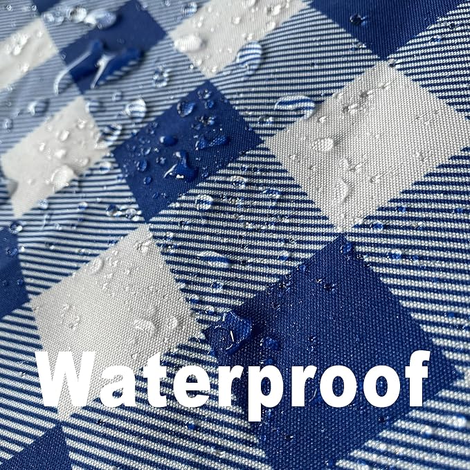 Waterproof Checkered Tablecloth Fabric - Rectangle 58x84 Inch Classic Gingham Buffalo Plaid Table Cloth for Indoor/Outdoor Use - Washable Table Cover for Kitchen, BBQs, and Parties