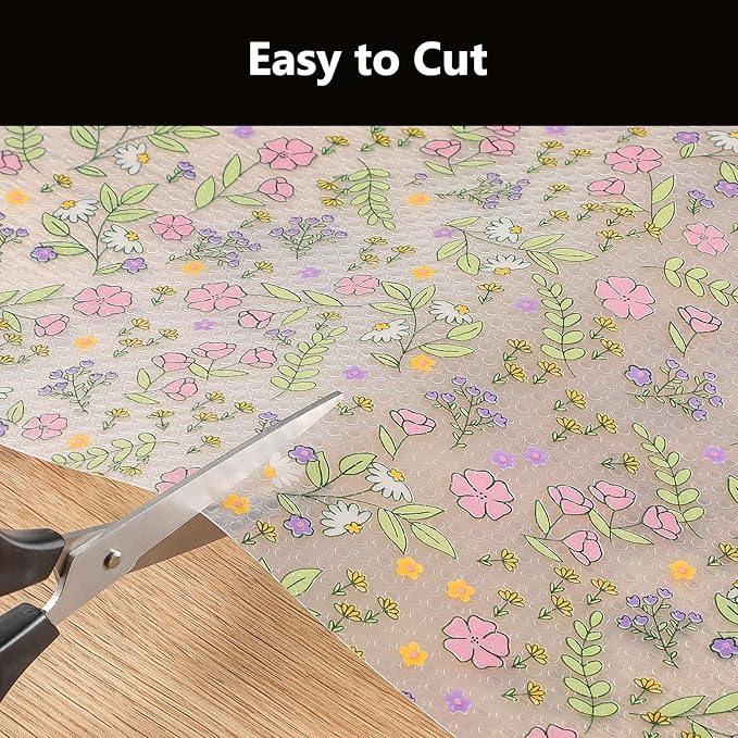 INNOLITES Non-Slip Shelf Liner – Cabinet & Drawer Liner Non-Adhesive – Waterproof Oil-Proof – Durable EVA with Floral for Kitchen Cabinets Refrigerator – BPA-Free, Easy to Cut 11.8" x 236"