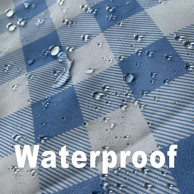 Waterproof Plaid Tablecloth Fabric - Square 58x58 Inch Classic Gingham Checker Table Cloth for Indoor/Outdoor Use - Buffalo Table Cover for Picnics, BBQs, and Parties