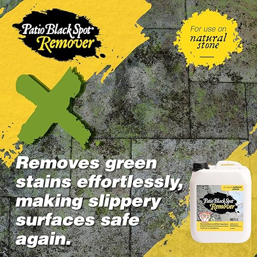 Remover - for All Stone Type - Restore Natural Colour - Removes Staining Caused by Black Lichen, Green Algae and White Fungi - Biodegradable and Acid-Free - 4 L