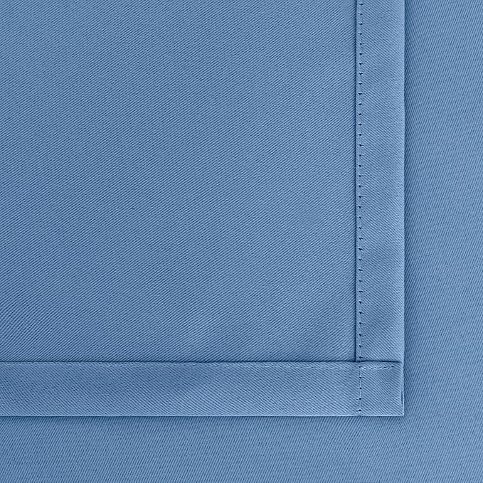 BGment Denim Blue Blackout Curtains for Bedroom 45 Inches Long - Thermal Insulated Drapes Short Length Room Darkening with Rod Pocket for Kitchen Bathroom Window, 42 x 45 Inch, 2 Panels
