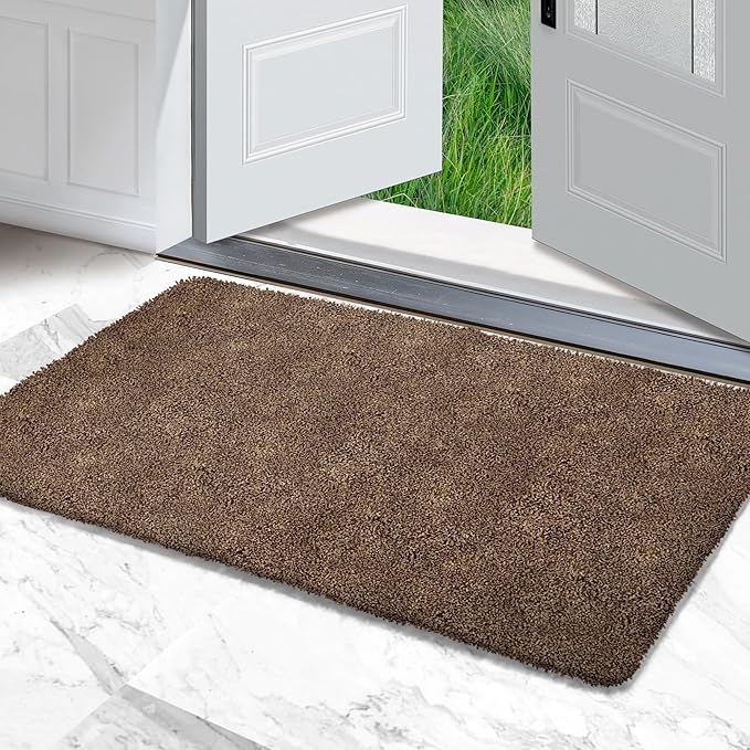 Premium Microfiber Indoor Door Mat – 32"x48" Washable Entry Mat, Non-Slip, Waterproof Backing, Super Absorbent, Low Profile Entryway Doormat for Indoor Entrance