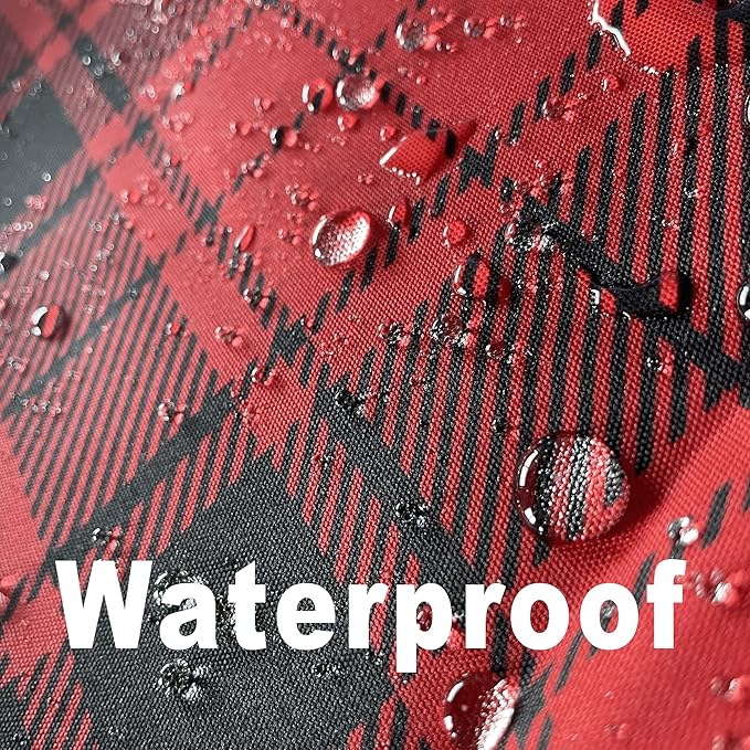 Waterproof Checkered Tablecloth Fabric - Rectangle 58x84 Inch Christmas Plaid Table Cloth for Indoor/Outdoor Use - Xmas Table Cover for Kitchen, BBQs, and Parties