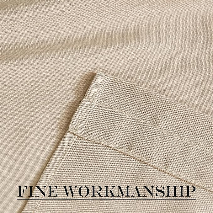 NICETOWN Linen Door Curtains 50 inch Length 1 Panel Farmhouse Kitchen Curtain Light Filtering Sidelight Covering, Door Blinds Tie Up Shade for Classroom Window, 1 Panel, 26 inch Wide, Anogra