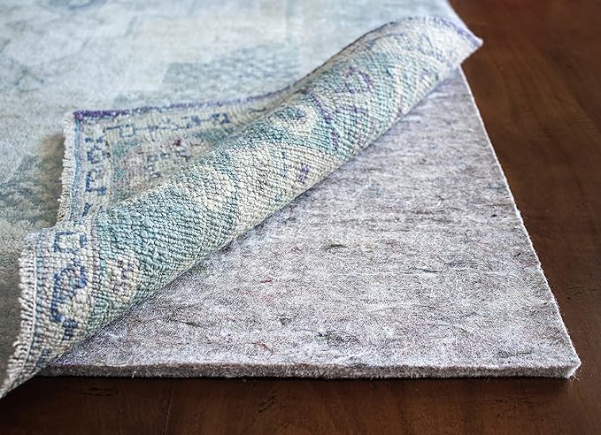 RUGPADUSA - Dual Surface - 4'x6' - 3/8" Thick - Felt + Rubber - Enhanced Non-Slip Rug Pad - Adds Comfort and Protection - for Hard Surface Floors