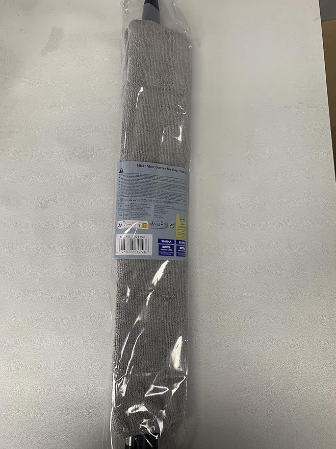 MR.SIGA Flexible Microfiber Long Duster for Gap Cleaning, Stainless Steel Adjustable Handle, Washable Gap Cleaning Duster Gray