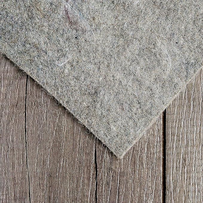RUGPADUSA - Dual Surface - 6' Round - 1/4" Thick - Felt + Rubber - Non-Slip Backing Rug Pad - Safe for All Floors