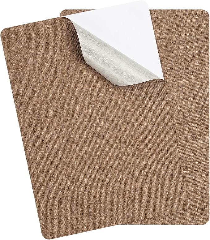 PATIKIL 8x11 Inch Linen Repair Patches, 2Pcs Self-Adhesive Fabric Patch for Sofas Tote Bags Furniture Car Seats Clothes Tents, Brown
