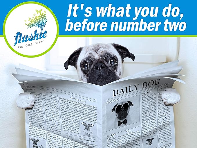 Flushie Pre-Toilet Spray for Travel Size Toiletries - Bathroom Spray Deodorizer for Toilet - Poop Odor Eliminator